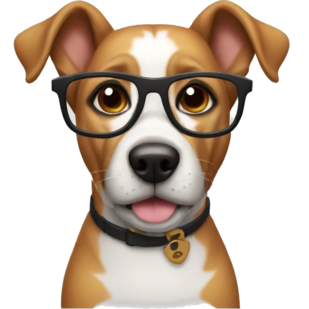 Dog with glasses  emoji