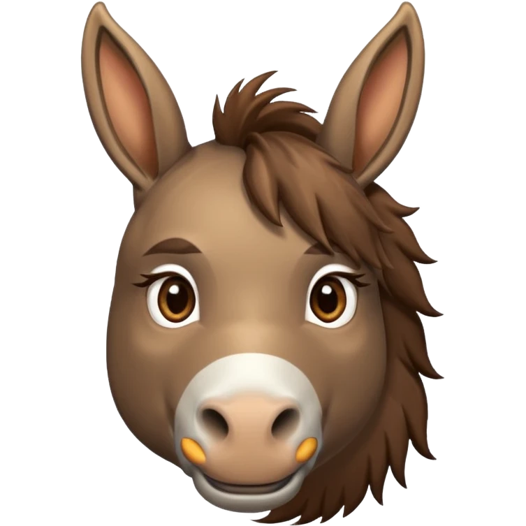 a donkey with its left eye pointed to the left and right eye pointed to the right emoji