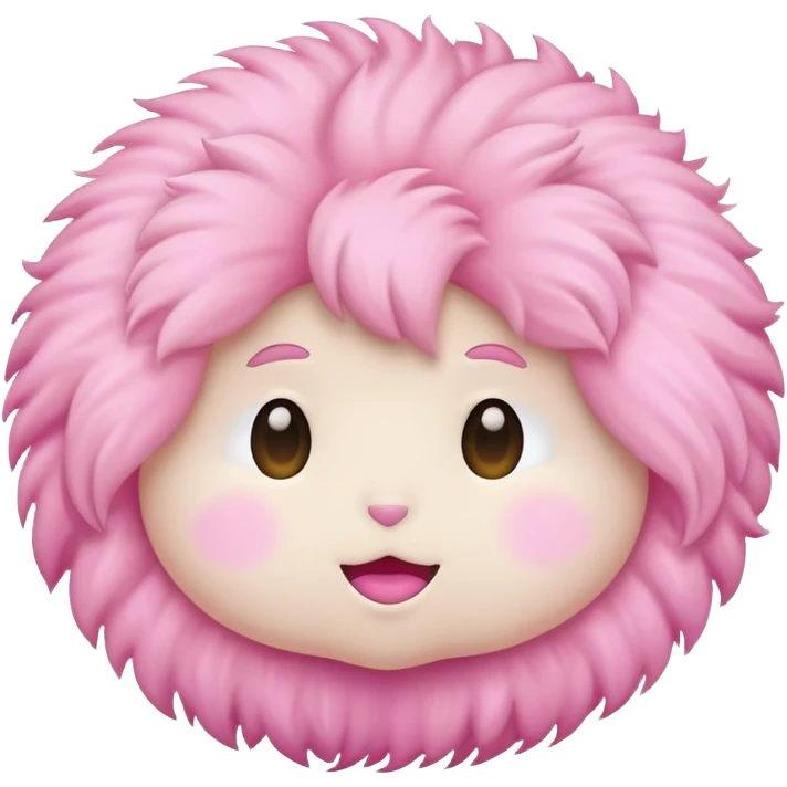 pink powderpuff emoji