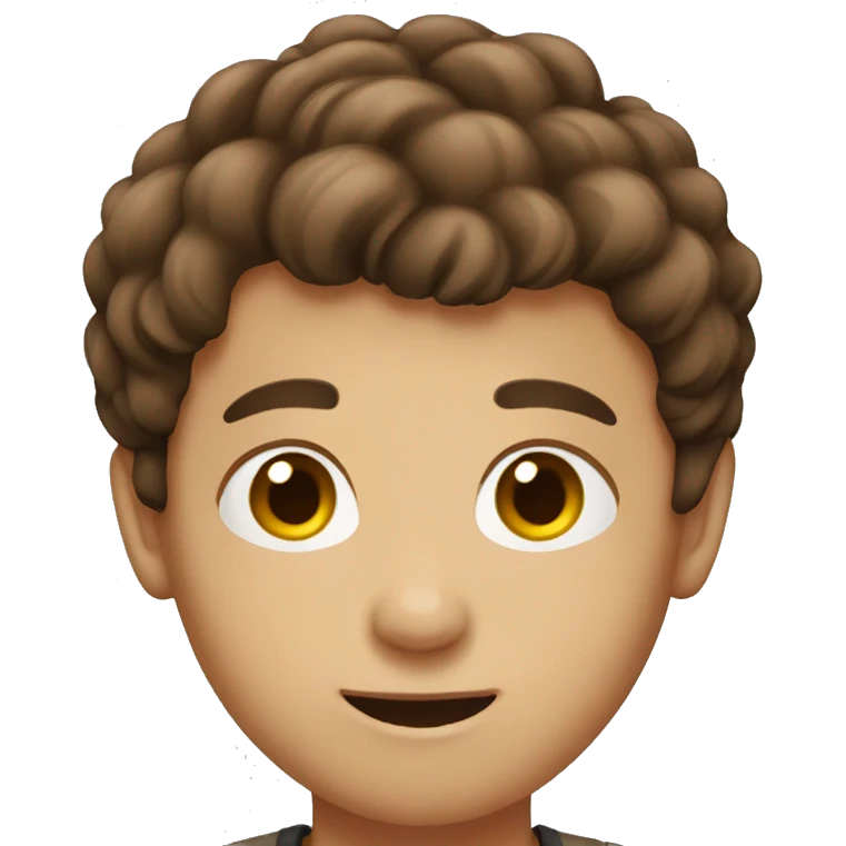 brown hair boy emoji