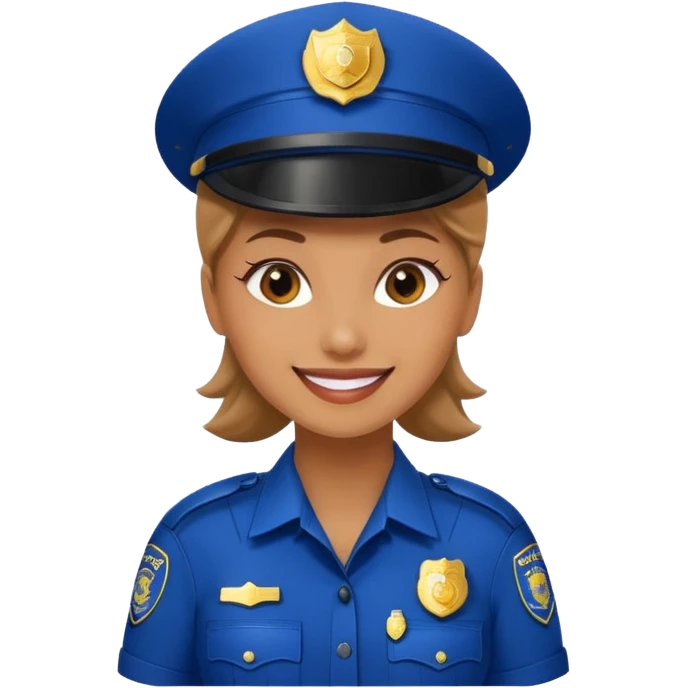 Flirty police emoji
