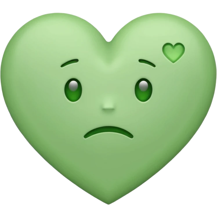 broken heart emoji in light green color similar to existing green heart emoji emoji