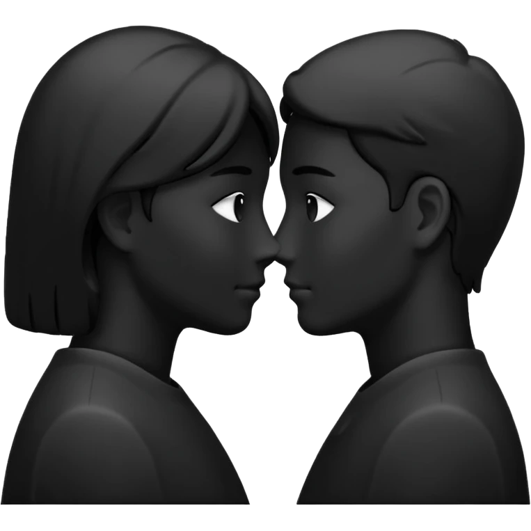 два силуэта стоят спиной к нам emoji