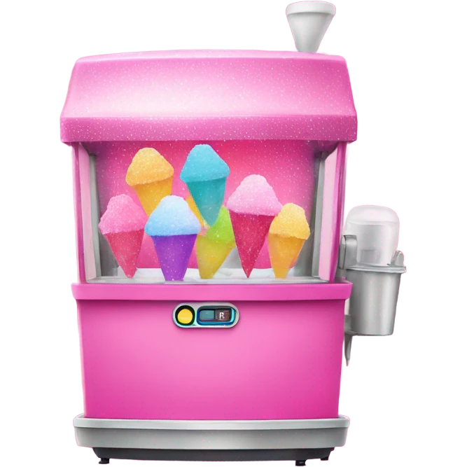 Pink snowcone machine with glitter  emoji