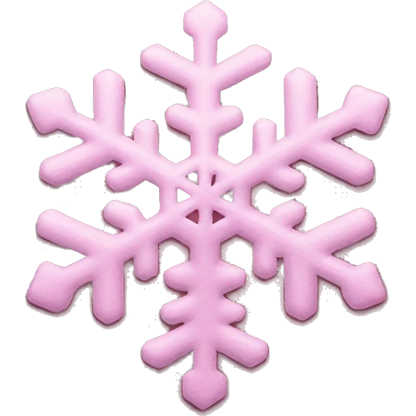 Pink snowflake emoji