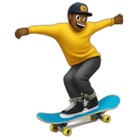 Chat qui fait du skate emoji