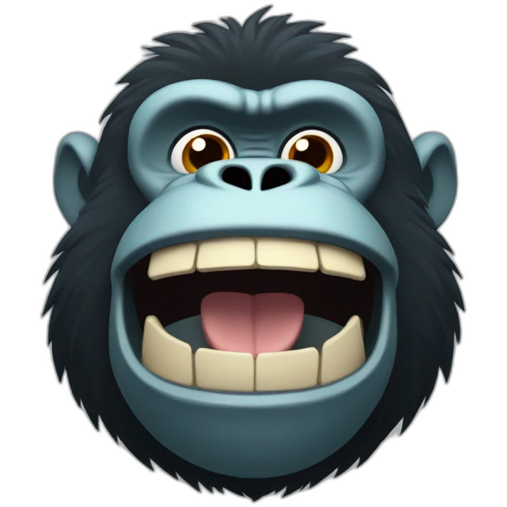 Gorila musculoso sonriendo emoji