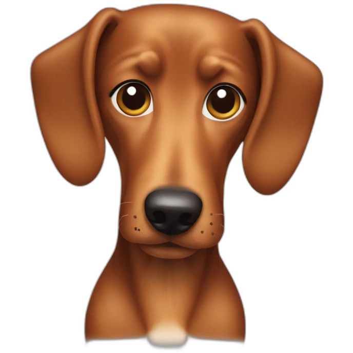 Teckel dog on the side emoji