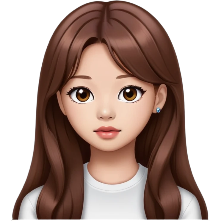 Jennie from BLACKPINK K-pop star with brown hair emoji