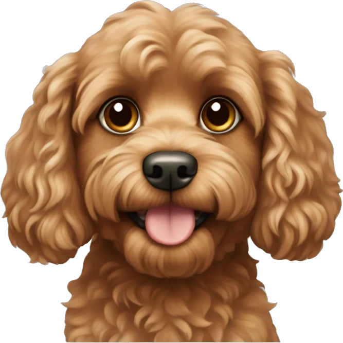 Light brown Cavoodle dog  emoji