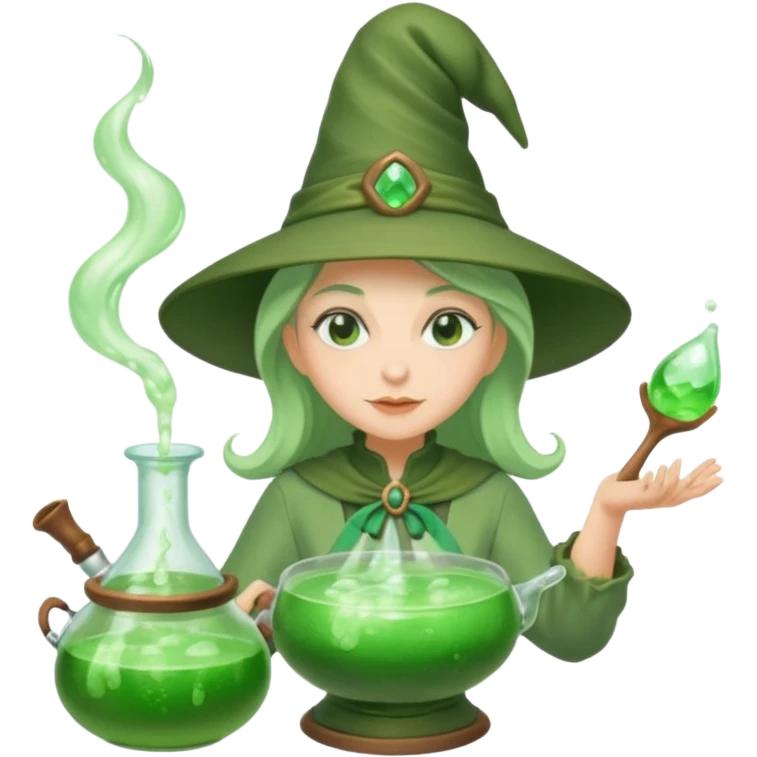 green witch cooking potion emoji