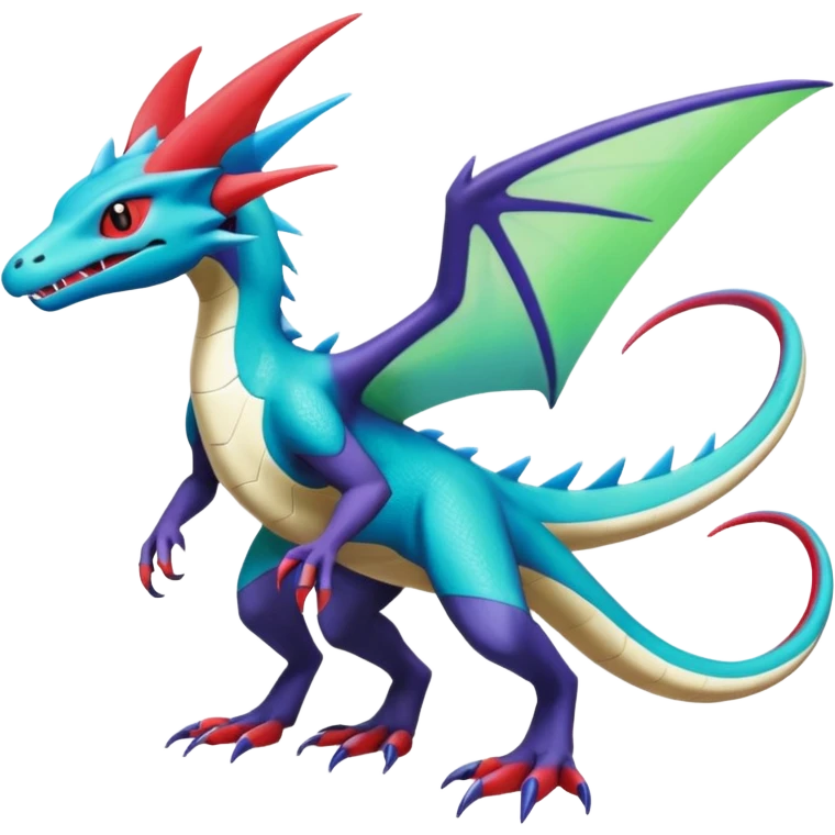 Shiny Noivern-Salandit-Latios-Flygon-Fakémon-hybrid-creature (full body)  emoji