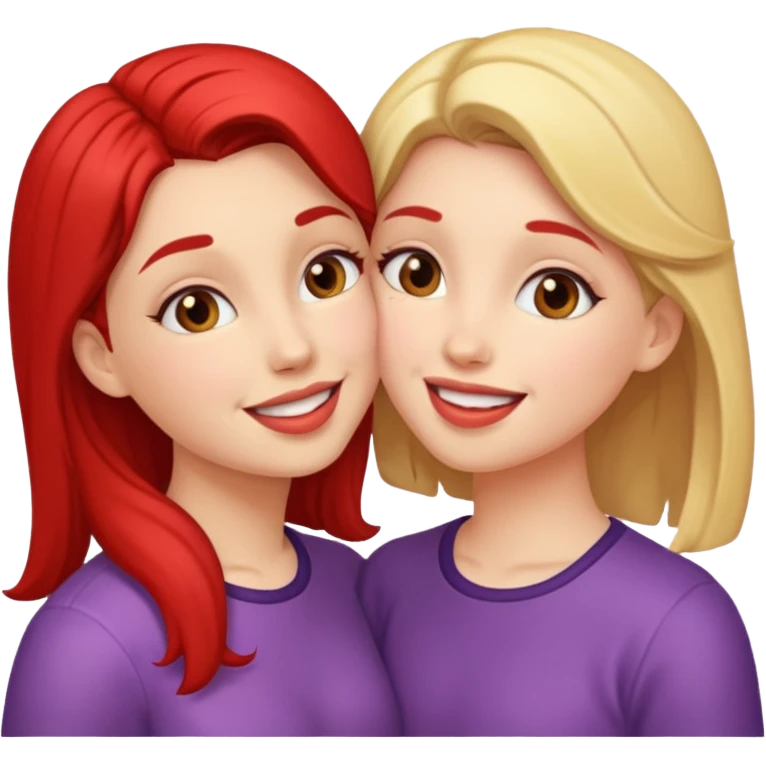 2 girls kissing each other emoji