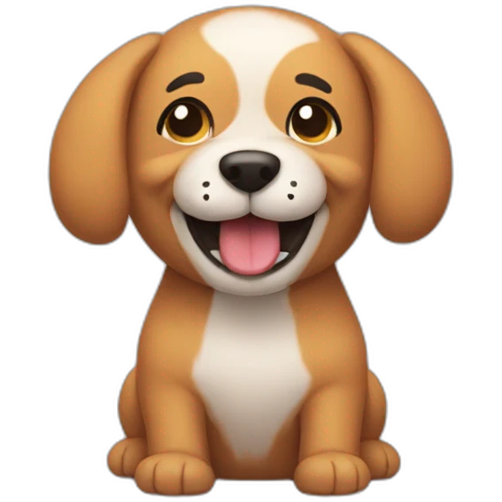 stuffed dog who is smiling emoji