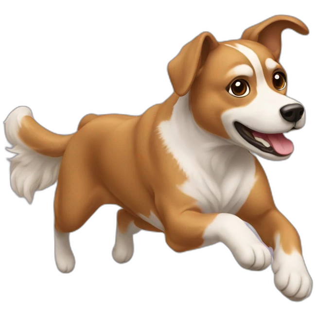 Chien saut emoji