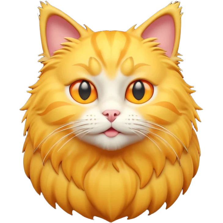 3d 렌더링 방식, 노란색 고양이 emoji