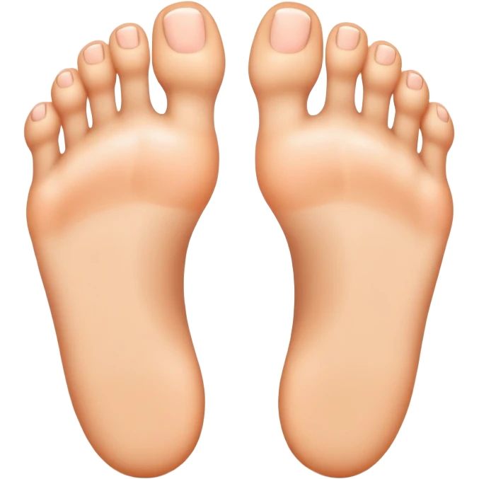 Two feet with the toes interlinked by the toes emoji