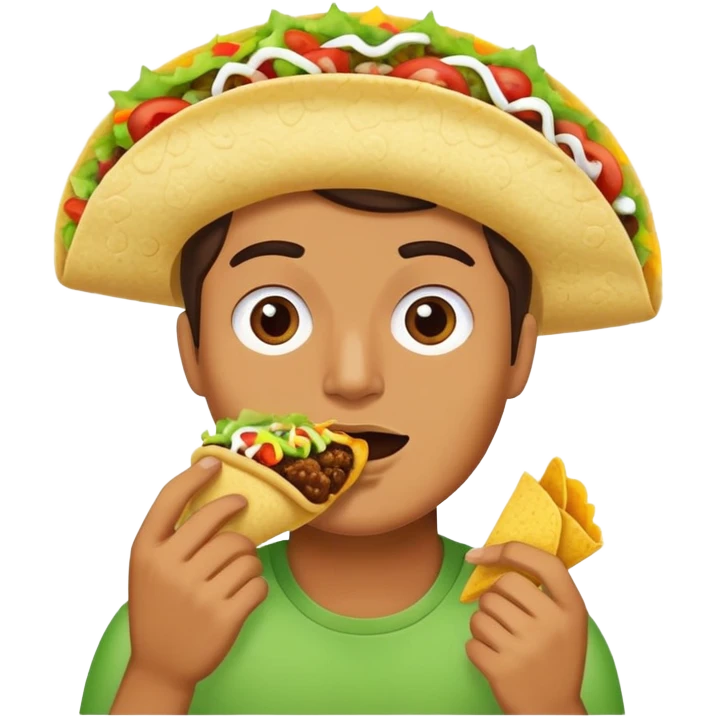 mexican eating taco emoji