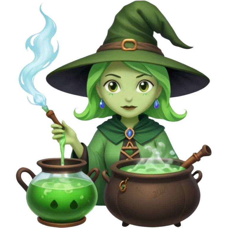 green witch cooking potion emoji