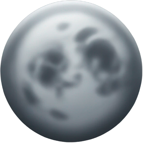 a grey bright moon  emoji