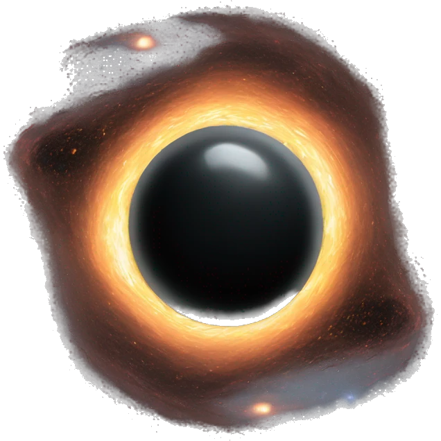 accurate depiction of a black hole emoji