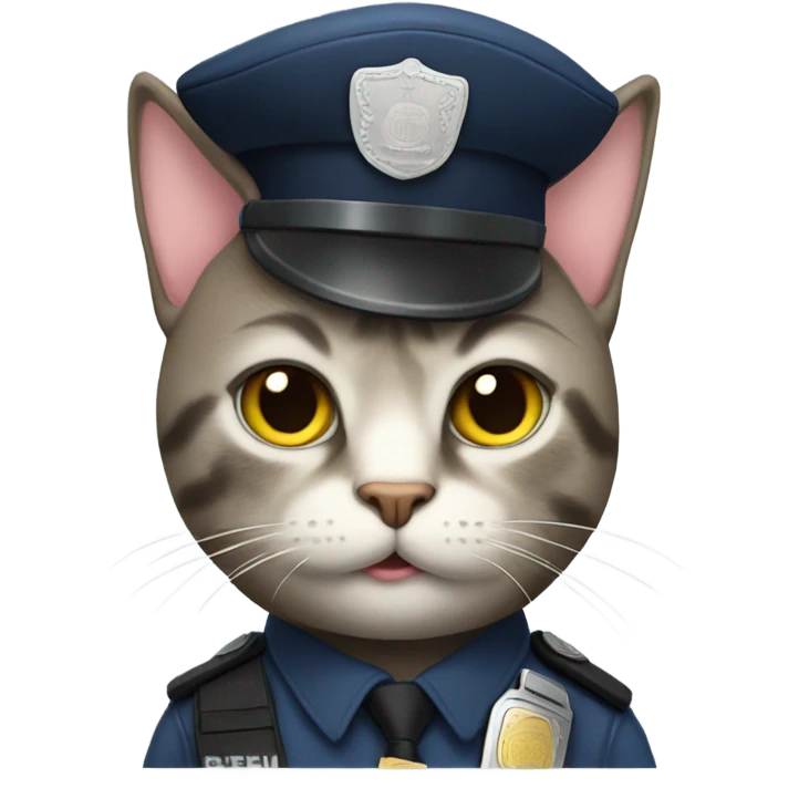 Cat policeman emoji