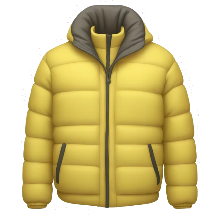 Light yellow down jacket emoji