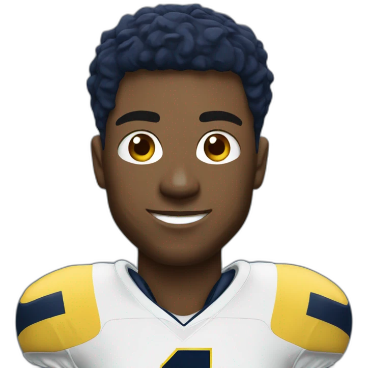 University of Michigan football player emoji