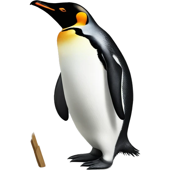 Penguin painting a painting  emoji
