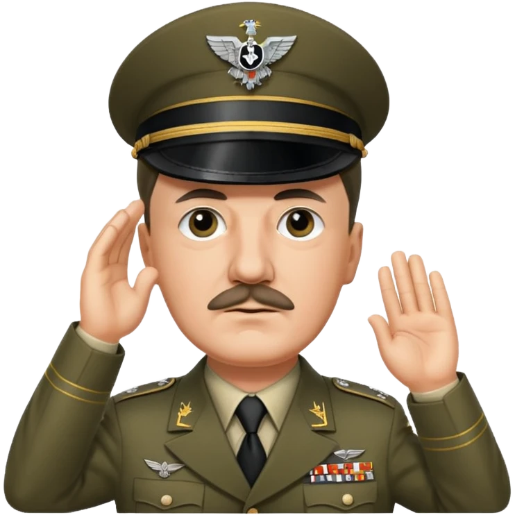 Adolf Hitler saluting  emoji