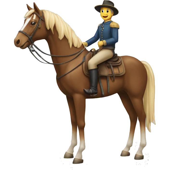 Chat sur un cheval emoji