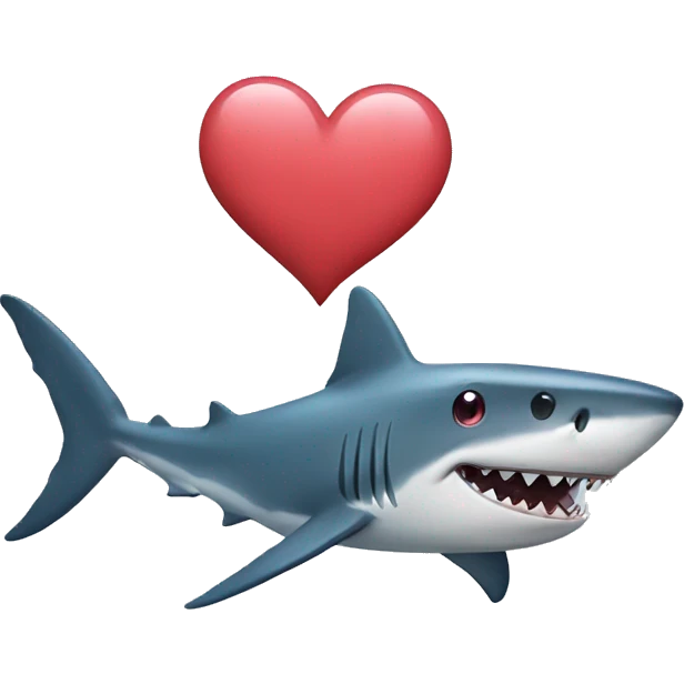 shark with heart emoji