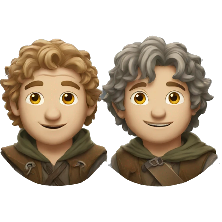 two hobbits emoji