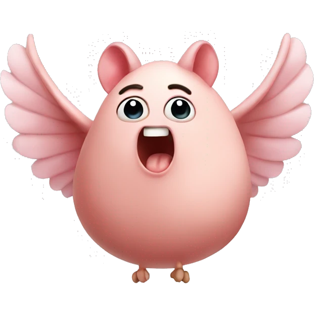 Ham with wings emoji