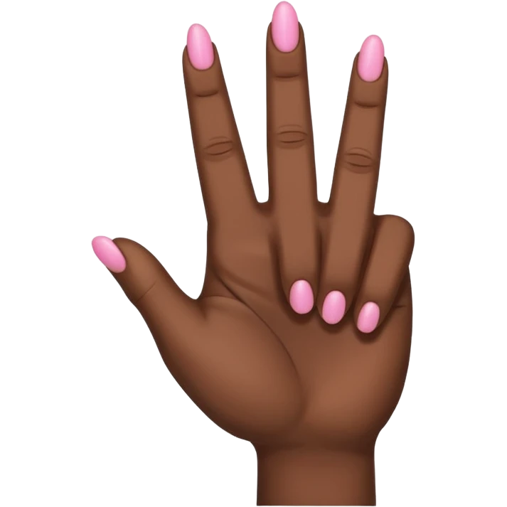 Black hand with middle and index finger crossed with pinky up emoji