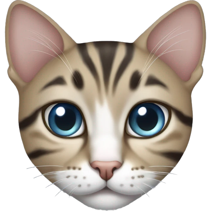 cat siamés tabby point eyes blue emoji