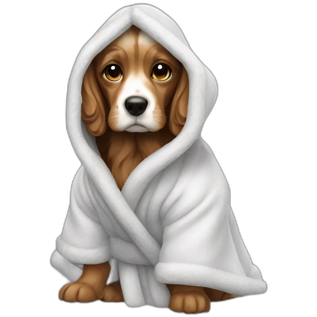 Cocker robe zibeline emoji