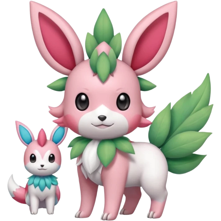 Shaymin-Bayleaf-Sylveon-Umbreon-fusion-Pokémon-hybrid-creature  emoji