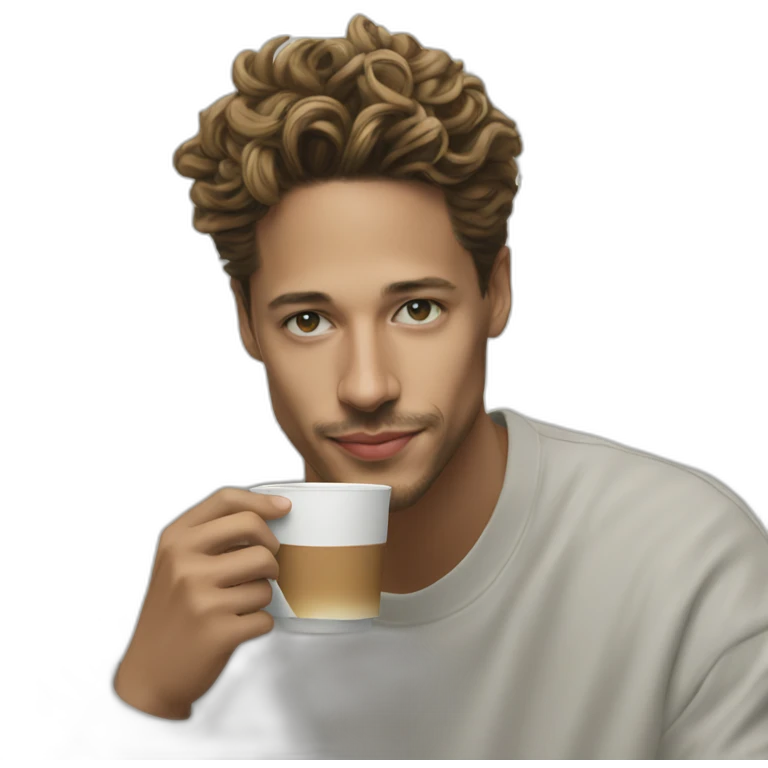 nekfeu with a coffee emoji