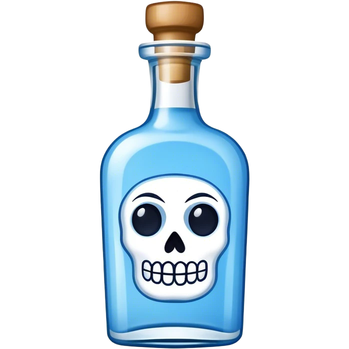 blue and white tequila bottle emoji