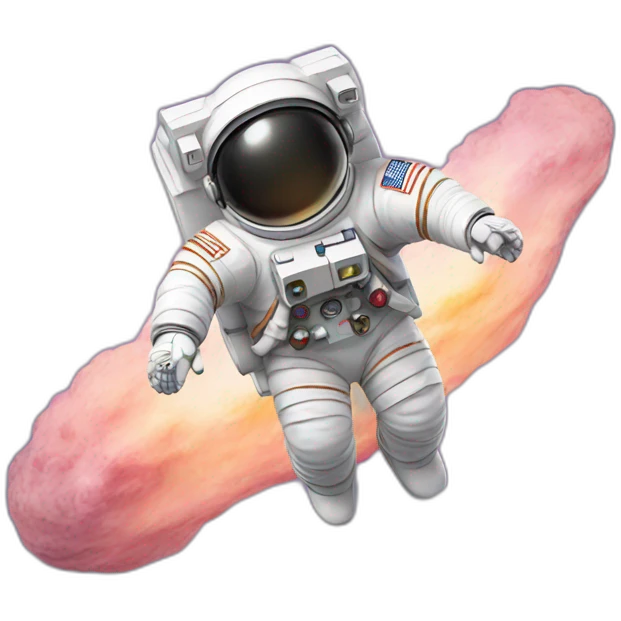 Floating astronaut emoji