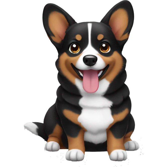 Black Corgi emoji