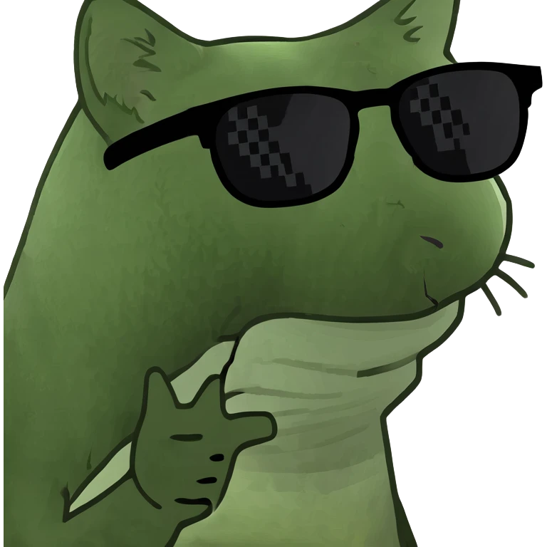 Cat with sunglasses emoji
