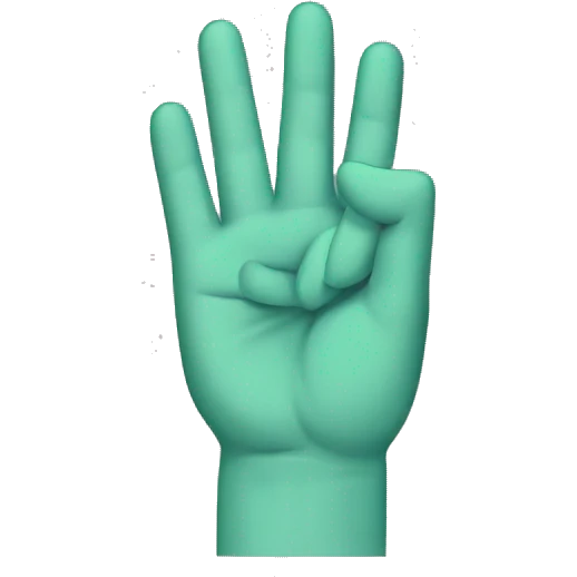 hand making 3 symbol  emoji