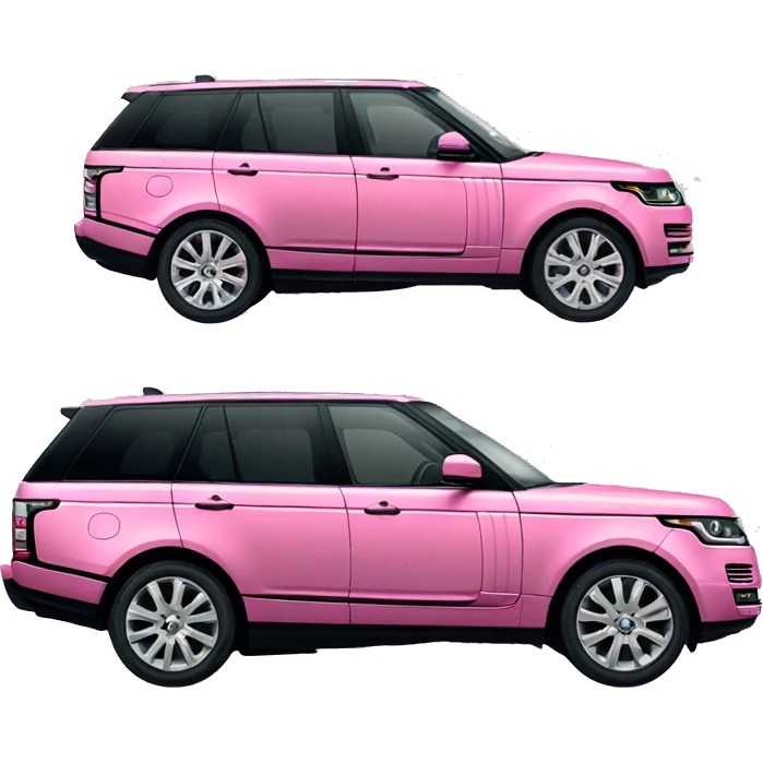 Pink range rover emoji