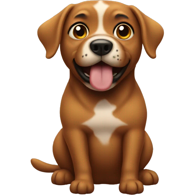 Poop emoji with a dog face emoji