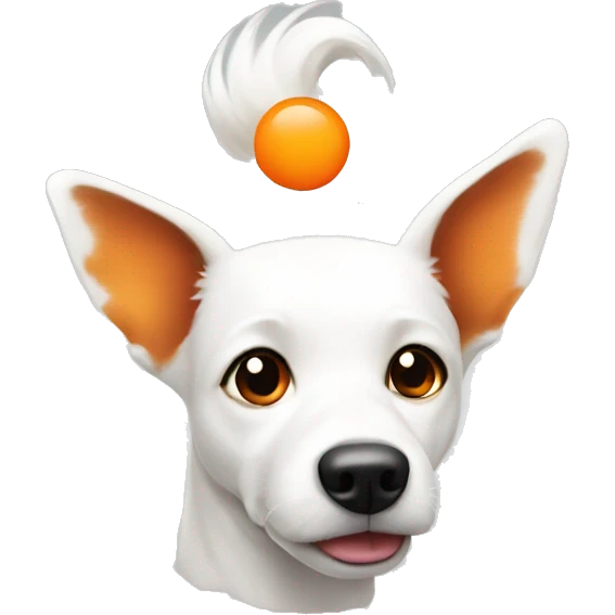 white dog with orange spots emoji