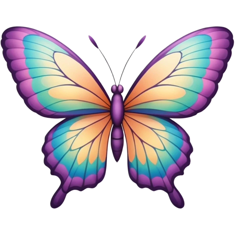 mariposa aesthetic de color emoji