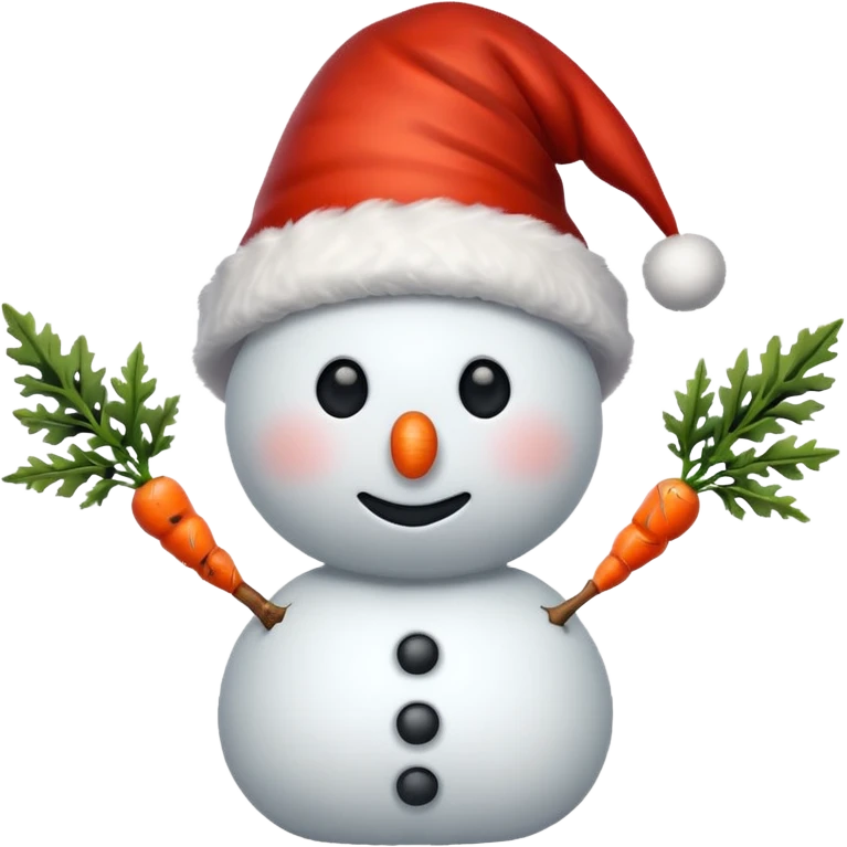 Snowman with Santa hat emoji