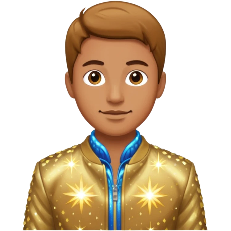 man with sparkling jacket emoji
